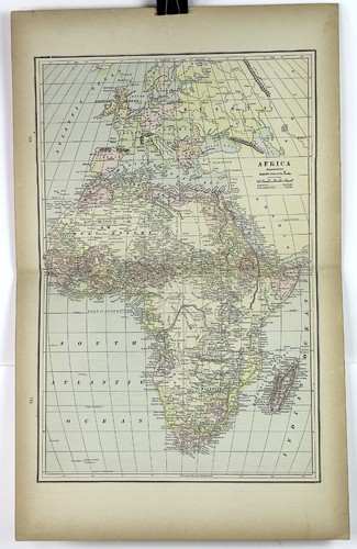 Mappa dell africa del - del, 1890