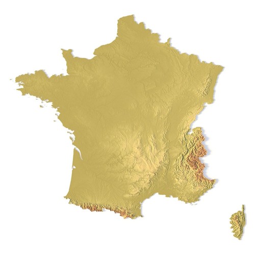 Mappa topografica del - , terreno