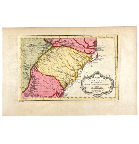 1757 bellin antica mappa - antica,