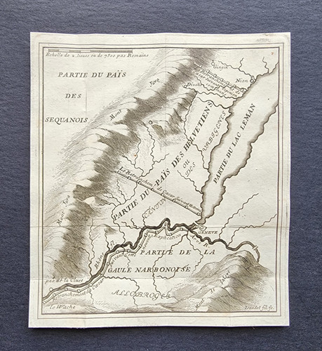 Antica mappa 1730 dell'antica