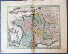 1718 Weigel Gallia Mappa della