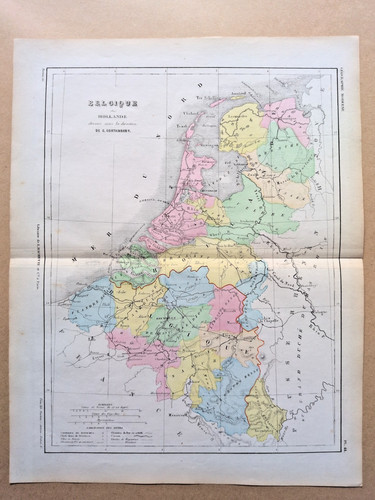 1852 antica mappa - antica, in