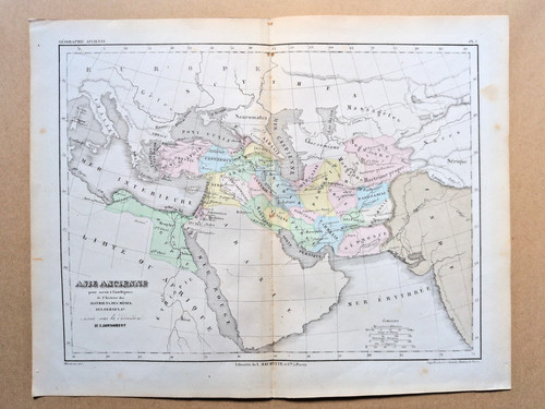 Antica mappa lingua - antica, in