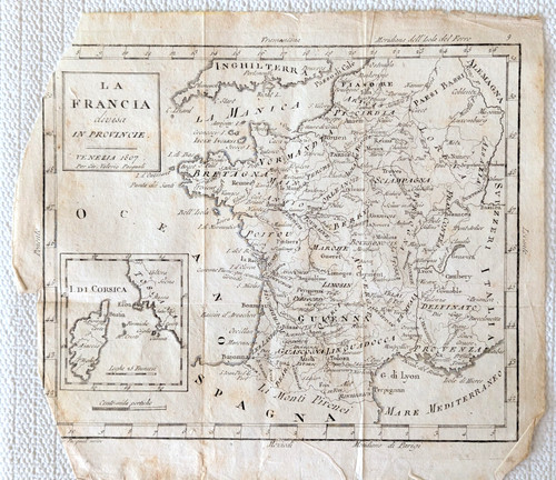 Mappa della francia divisa - mappa,