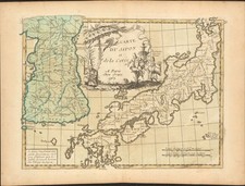 1767 Giappone e Corea mappa