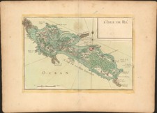 1767 Île de Ré Francia mappa