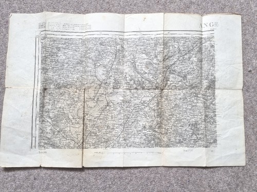 Antica mappa angers francia - antica, di