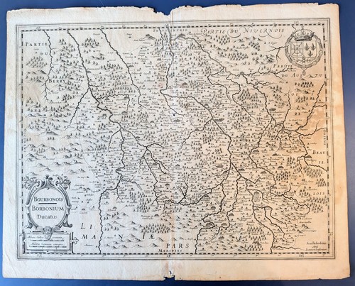 Mappa antica bourbonois - antica,