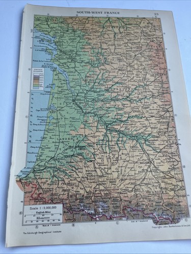 1950 mappa della francia - 1950:,