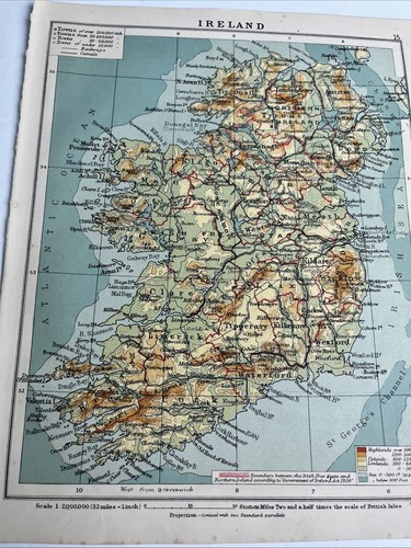 1923 mappa francia - francia, irlanda