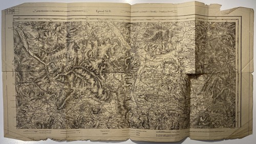 1912 mappa tedesca épinal - tedesca, di