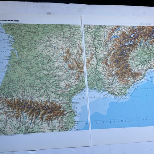 1993 mappa del sud - sud, francia