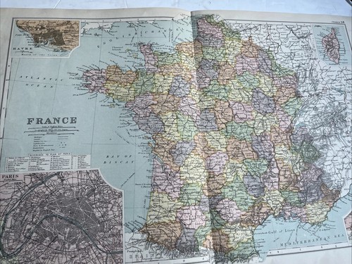1900 mappa della francia - 1900:,