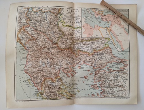 1897 mappa della turchia - della,