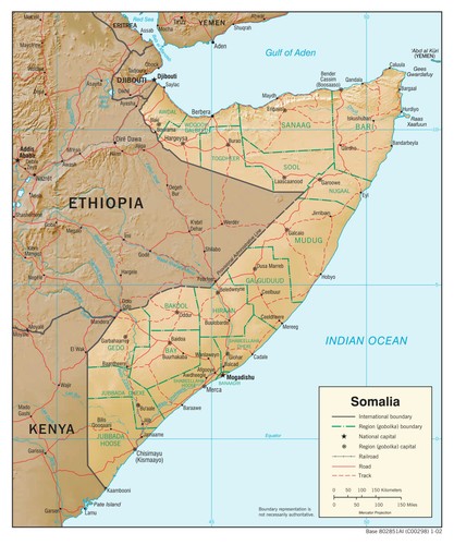 Somalia geografia fisica mappa - geografia,