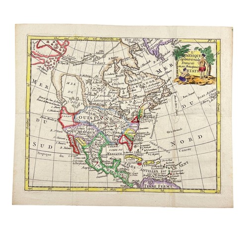1781 laporte antica mappa nord - laporte,