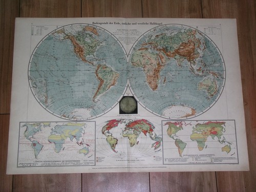 1935 mappa fisica vintage - 1935,