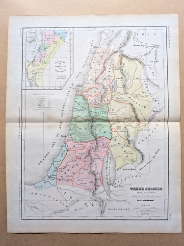 1852 antica mappa - antica, lingua